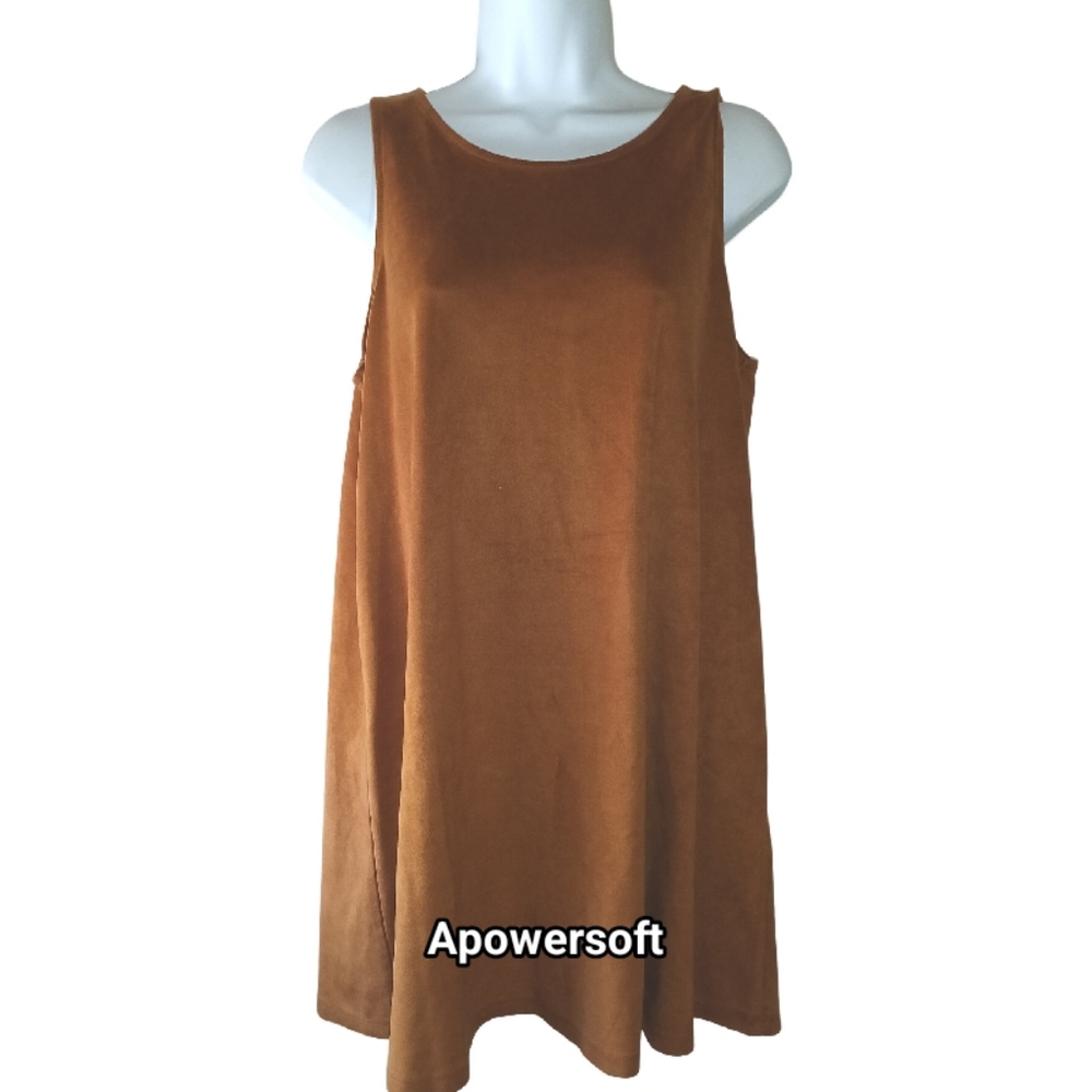 Faux Suede Mod Mini Dress(0238)